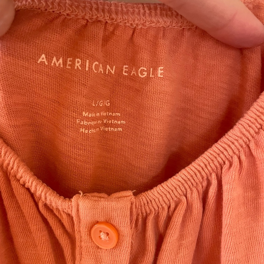 American Eagle, cropped, peplum-style, cotton tank top. NWOT.